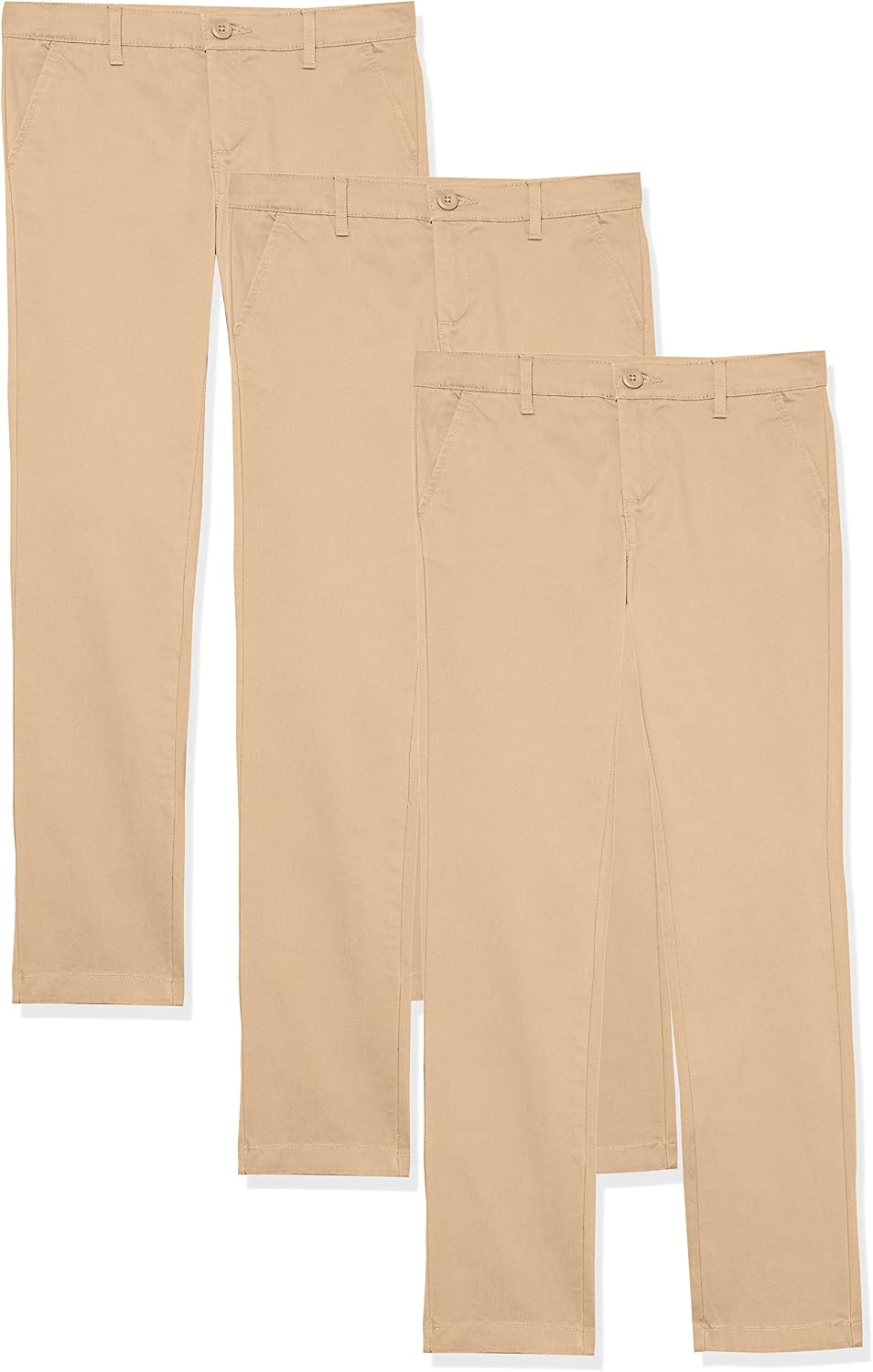 Amazon Essentials Girls' Flat Front Uniform Chino Pant