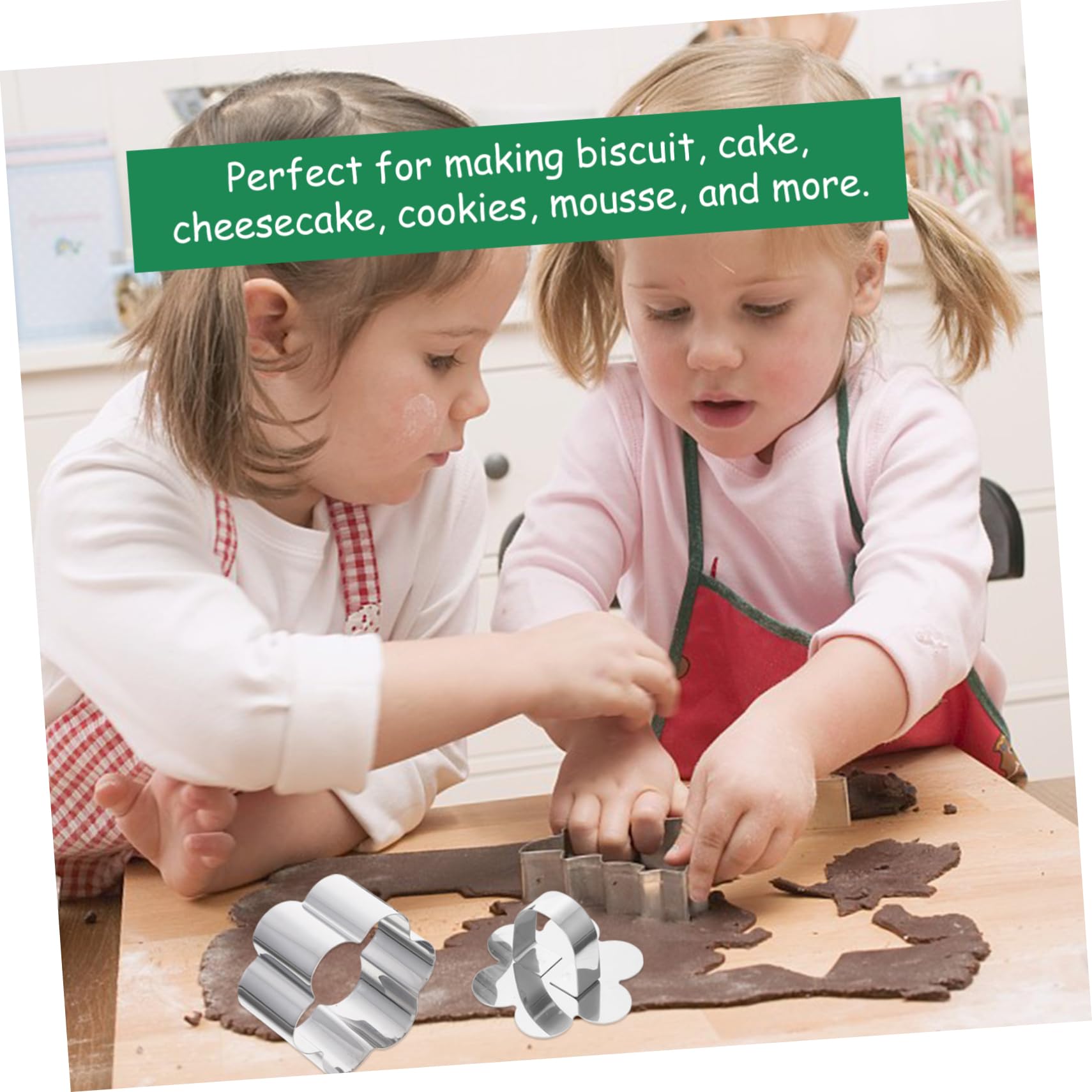 COLLBATH 3sets Stainless Steel Cake Mousse Molds Plum Baking Accessories for Home and Easy to and