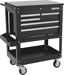 Ironton 30in. 5-Drawer Mechanic's Tool Cart - 33-7/8in.L x 17-5/8in.W x 39-1/8in.H, 700-Lb. Capacity