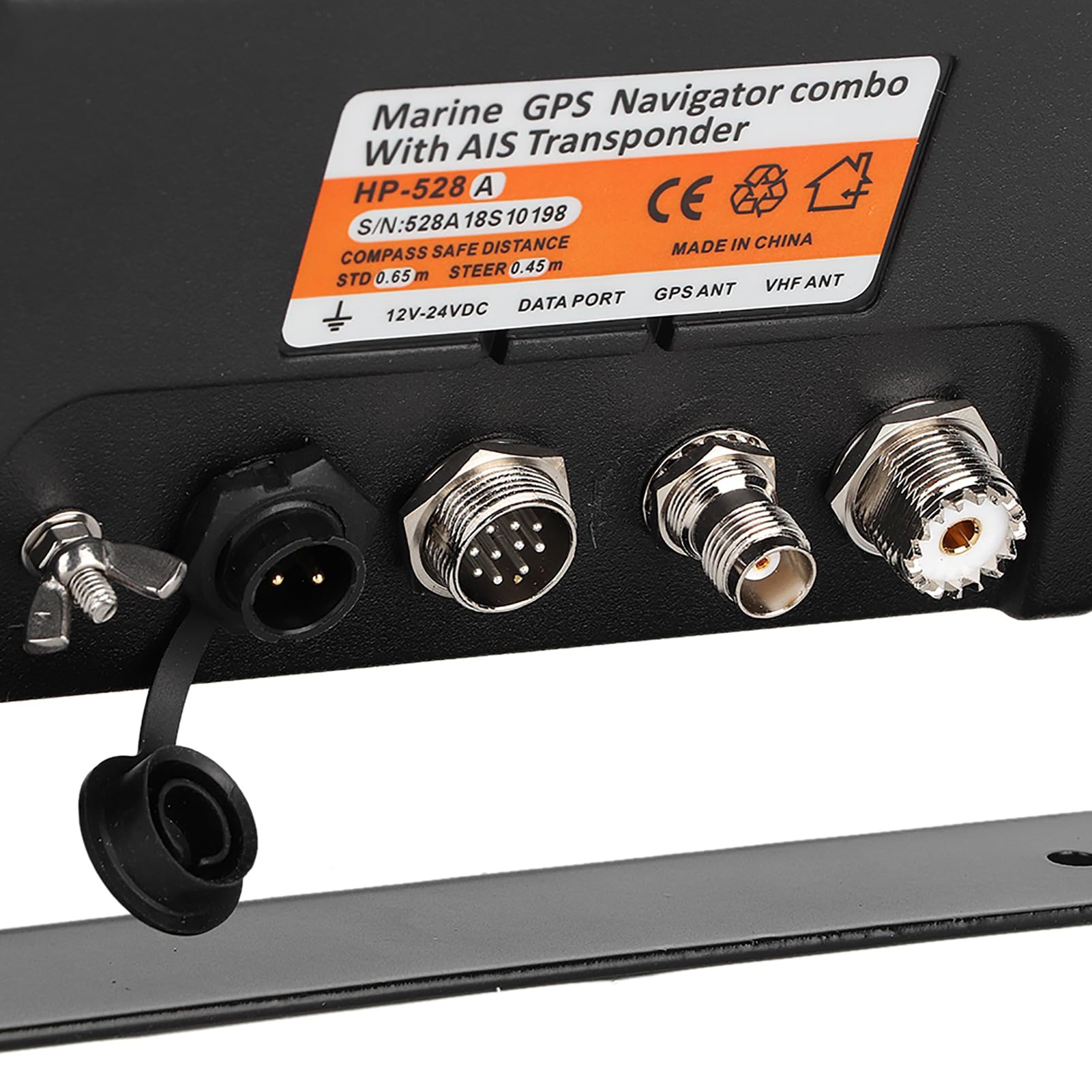Tbest Navegador GPS Marino LCD a Color 528A de 4,3 Pulgadas con Transpondedor AIS Combinado para Barcos, Embarcaciones Pesqueras y Embarcaciones de Recreo Material ABS. El Tamaño de