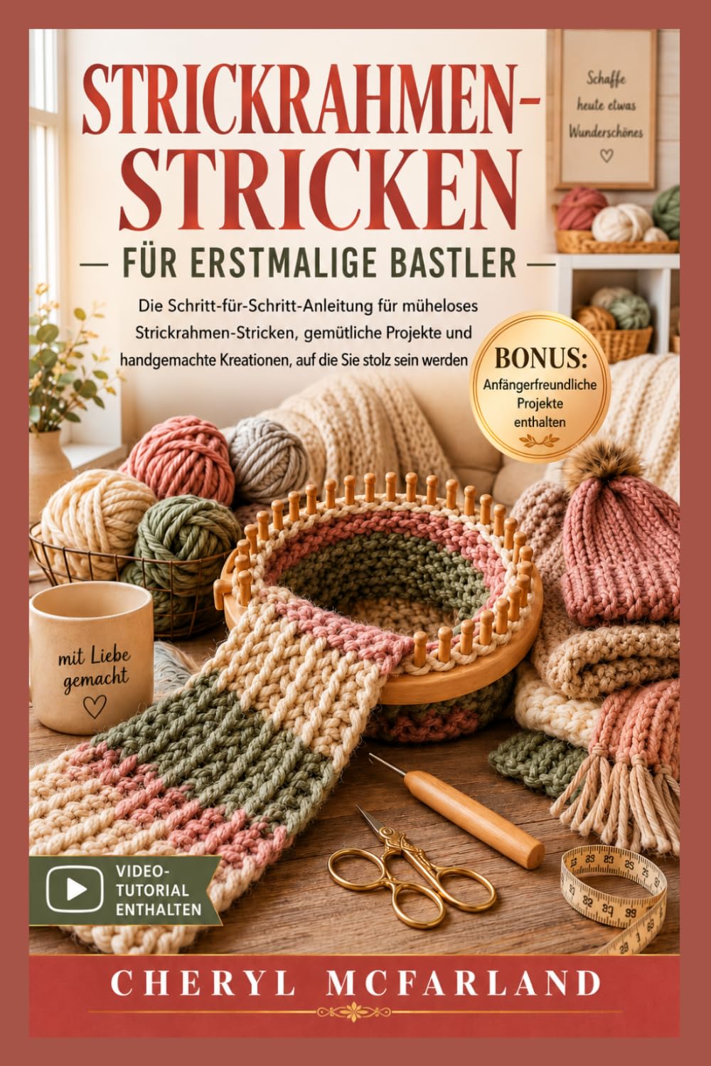 STRICKRAHMEN-STRICKEN FÜR ERSTMALIGE BASTLER: Die Schritt-für-Schritt-Anleitung für Anfänger zum mühelosen Strickrahmen-Stricken, gemütlichen ... Kreationen, die Sie stolz teilen werden