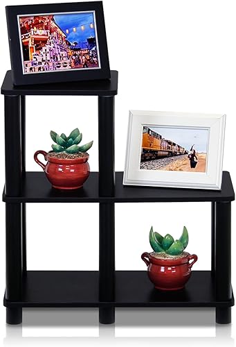 Miniatura 7 de Furinno Turn-N-Tube Accent - Estante decorativo, color espressonegro y solo mesa auxiliar de 3 niveles, 1 paquete, americanonegro