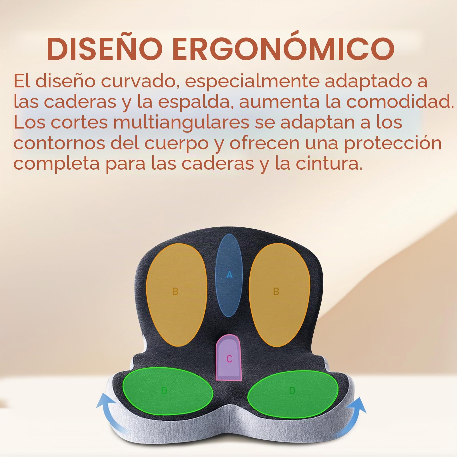 Cojín de asiento para conductores de camiones, cojín de asiento de espuma viscoelástica con cinturón ajustable - Respaldo ergonómico para la espalda y el glúteo para mayor comodidad en viajes
