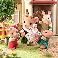 Vista 5 de Calico Critters - Familia de renos Reindeer - Set de 4 figuras de muñecos coleccionables