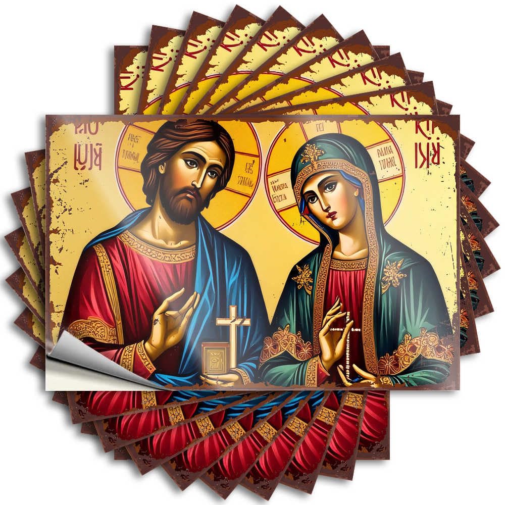 Kitchen Stuff Door Funny Sticker | Iconic Religious Figures: A Symbol of Faith and Devotion Custom for Math Decor(6X9CM)