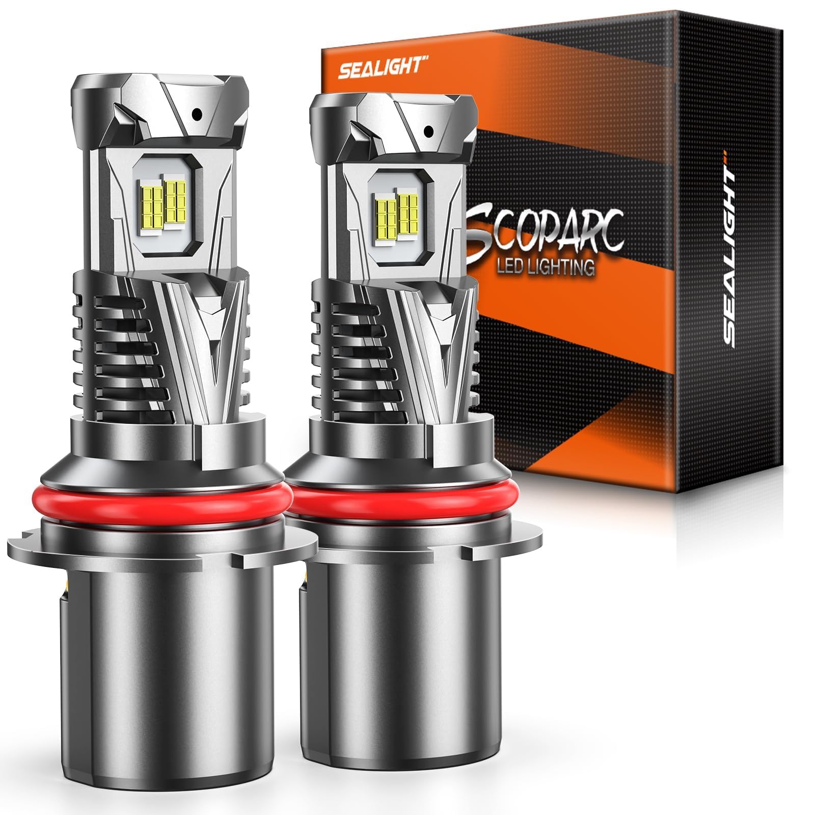 SEALIGHT 9007/HB5 Fog Lamps 80,000LM 130W Wireless for ATVs &amp; Powersports, 2026 Version 99% Compatibility, 9×Brightness S7S Series Wireless 9007 Lamps 10 Years Lifespan- Pack of 2