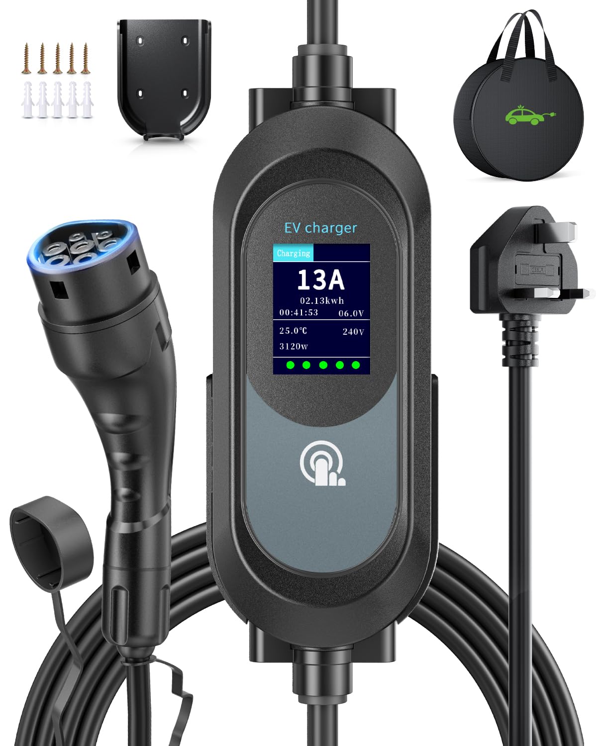 Evjuicion Ev Charger Cable Type 2 To 3 Pin Plug | Desertcart Bangladesh