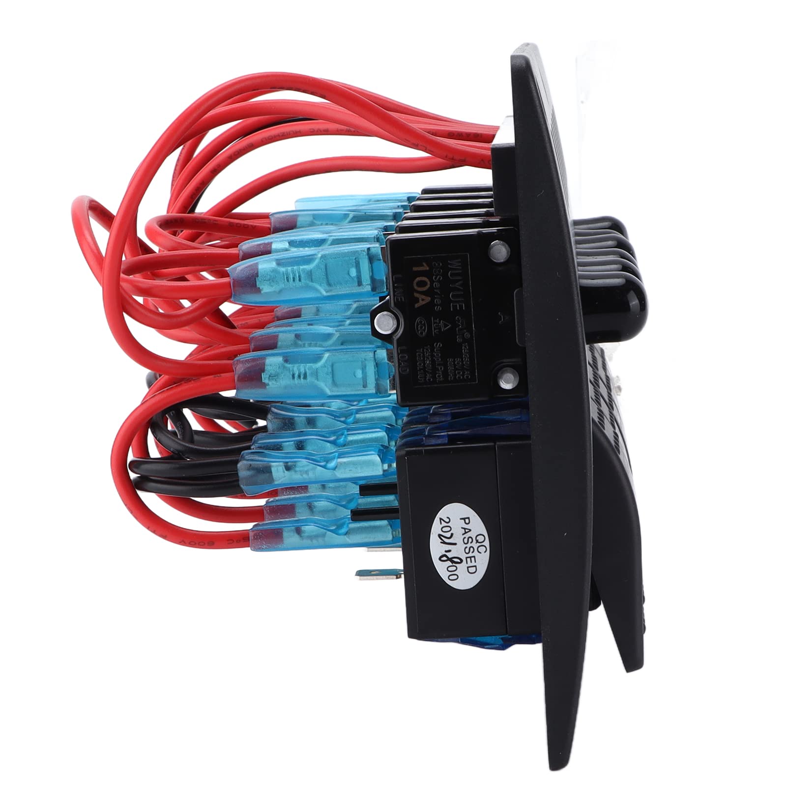Panel przełączników kołyskowych 6-krotny 12V 24V Niebieska dioda LED IP65 Wodoodporna z ładowarką USB do łodzi morskiej RV SUV Truck