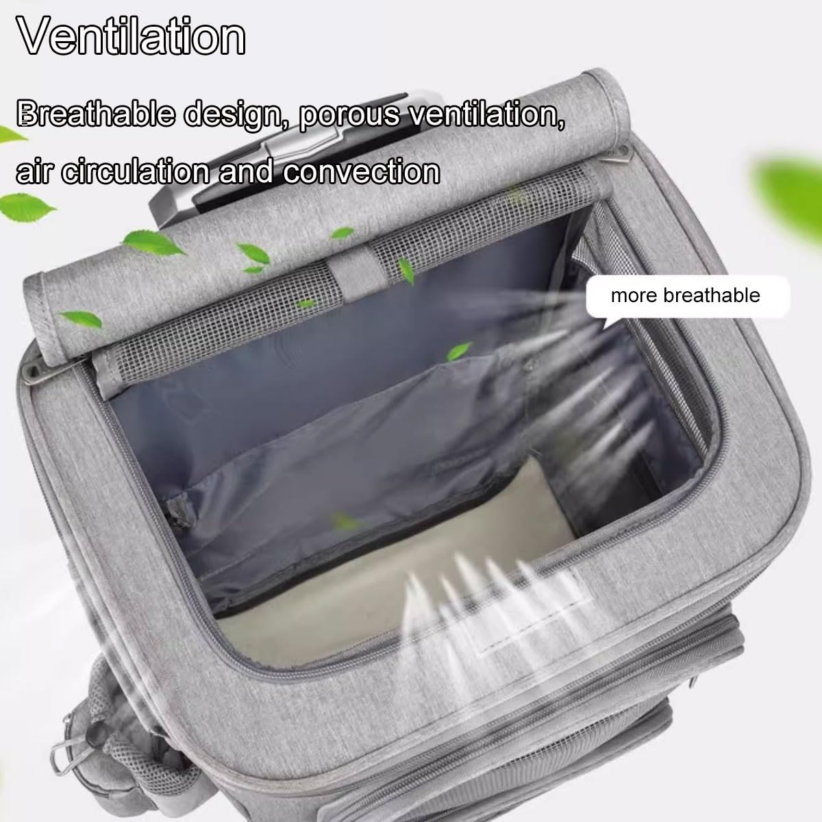 Pet Carrier on Wheels, 2-in-1 Detachable Double Compartment Cat Carrier with Wheels for Small Cats, Dogs and Puppies, Rolling Cat Backpack for 2 Cats(Blue)