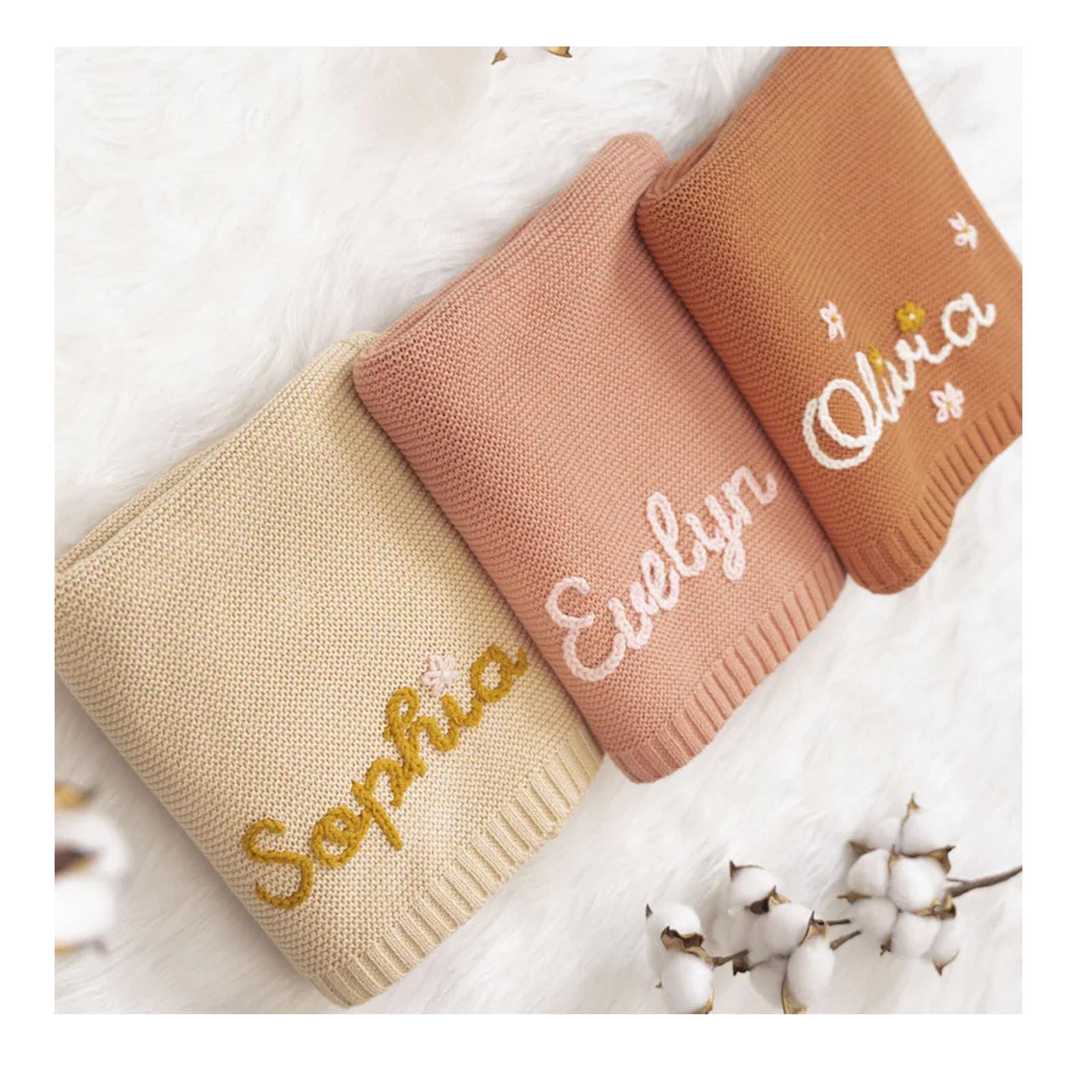 Cadeau pour fête prénatale couverture personnalisée en coton