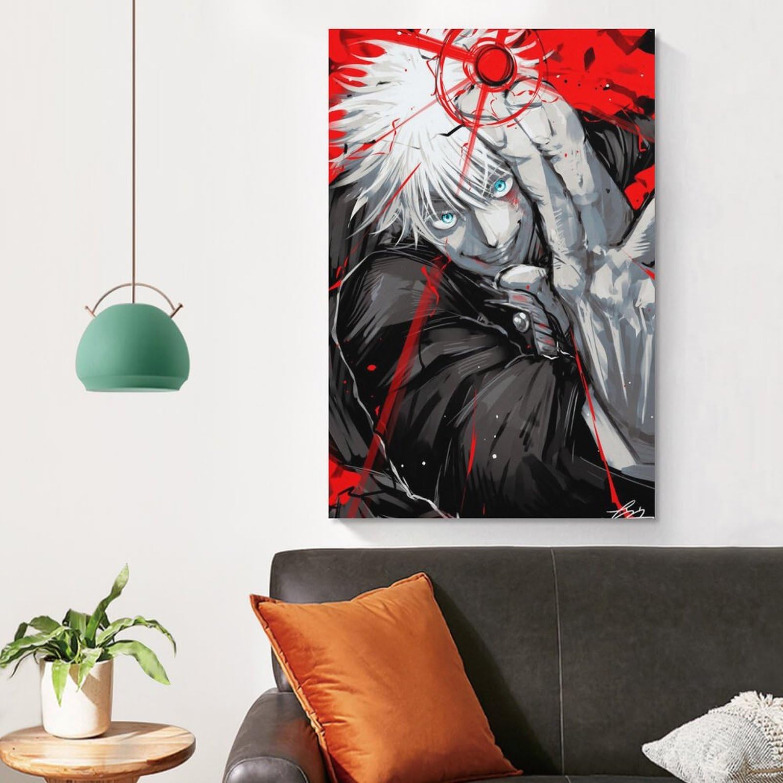 Poster Su Tela Jujutsu Kaisen - Gojo Satoru, 20x30 Cm, Decorazione Murale Per Camera Da Letto E Soggiorno, Scegli Cornice O Senza
