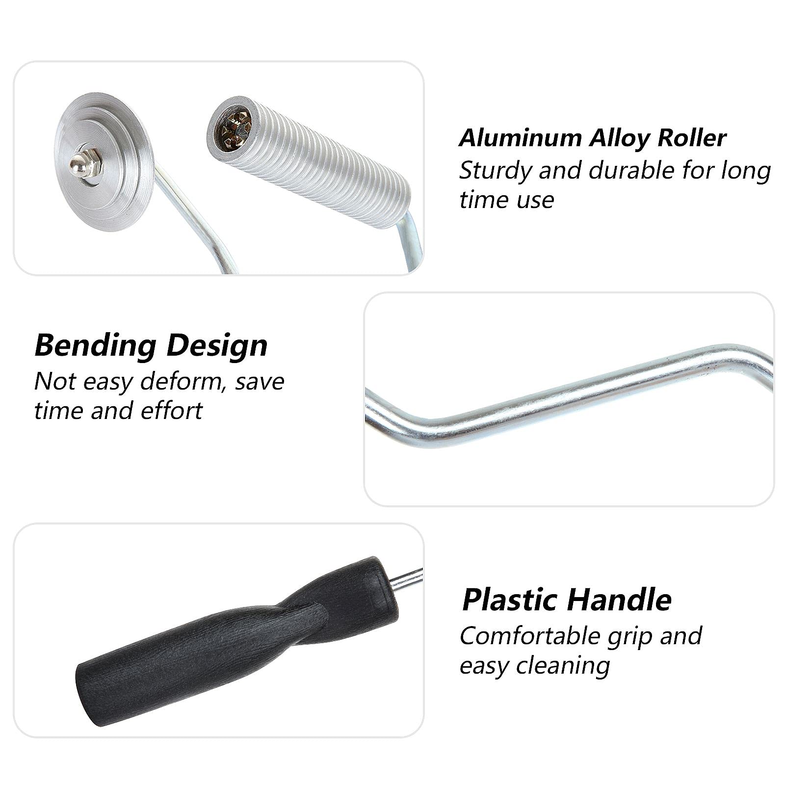 3-delige Glasvezelrollergereedschapsset, Aluminium Bubble Paddle
