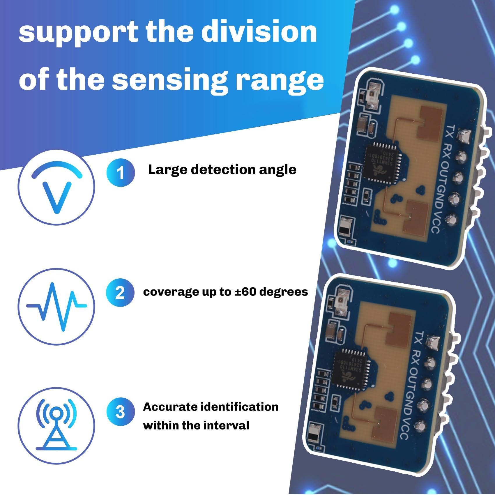 15 unidades 24 G mmWave HLK-LD2410C Human Presence Radar Sensor de Movimiento Módulo de Detección de Movimiento