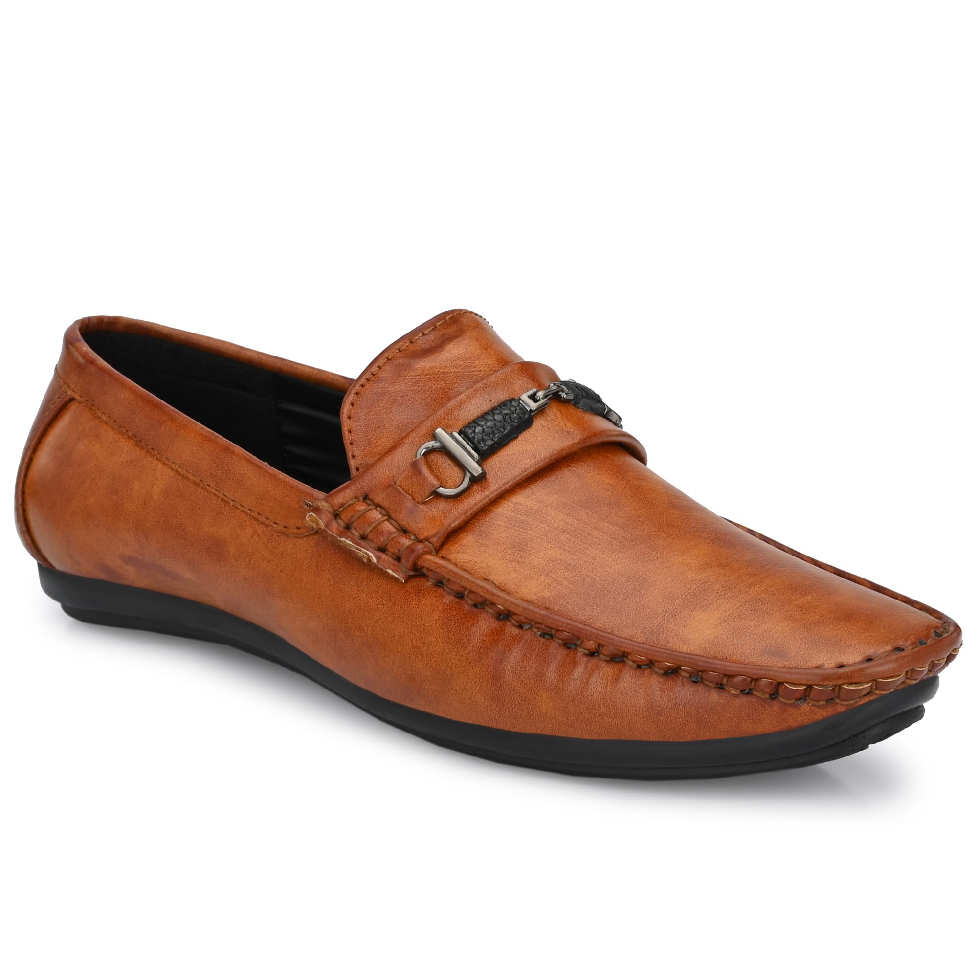 Leepeeter Leather Loafers shoes for Men (UK 6 to UK 12) (Tan, 10) (B0D9QTKS3S) Amazon Price History, Amazon Price Tracker