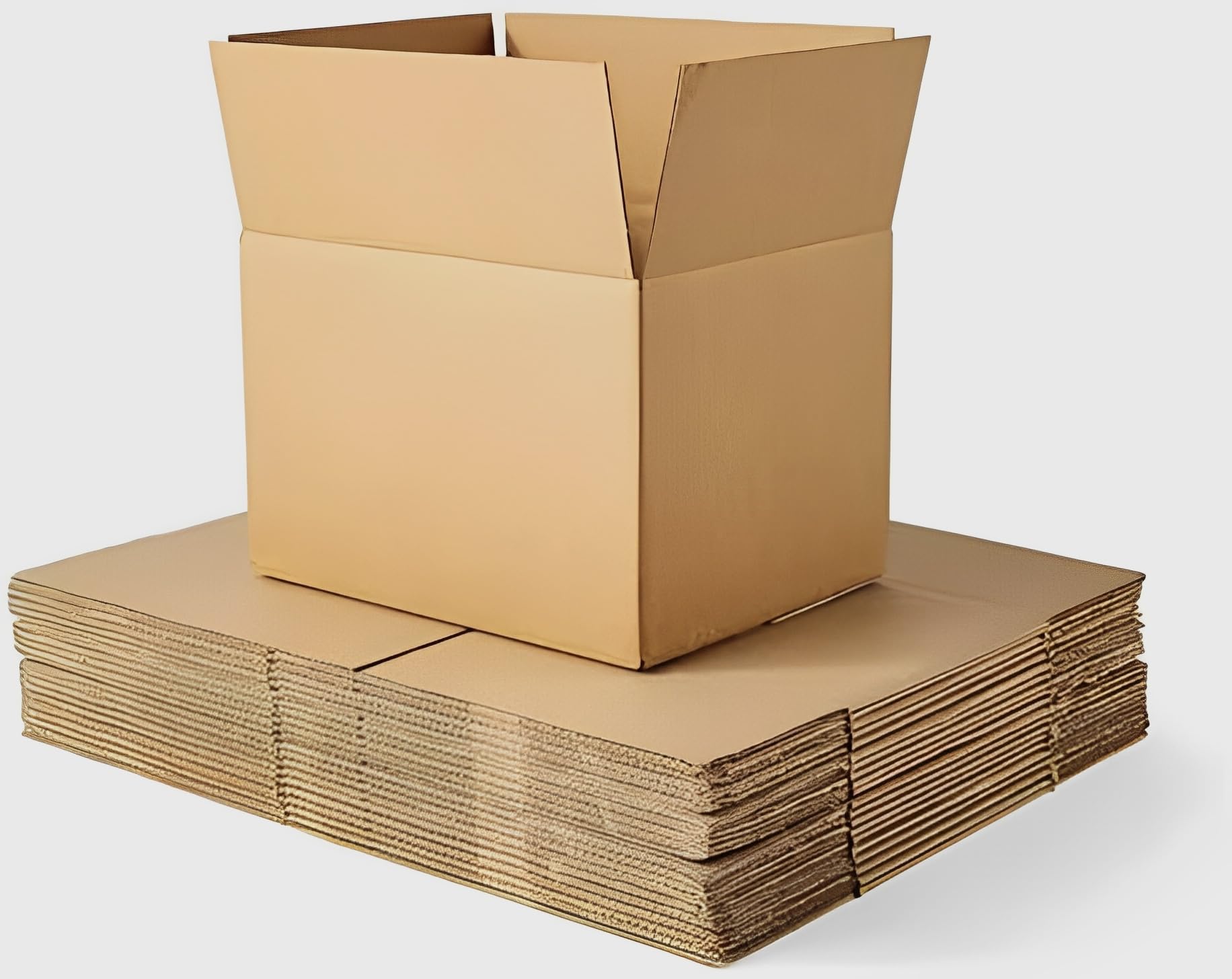 MORE FREE-12 Cajas de Cartón 40x30x25,Canal Simple Ultra Reforzado, Caja para almacenaje, Caja con solapa, Caja Tipo Americana (12 CAJAS- 40x30x25)