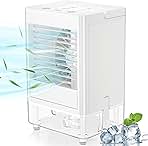 Sponsored Ad - 5000mAh Battey Operated Evaporative Air Cooler Portable Air Conditioner 800ML Water Tank,8H Timer for Bedro...