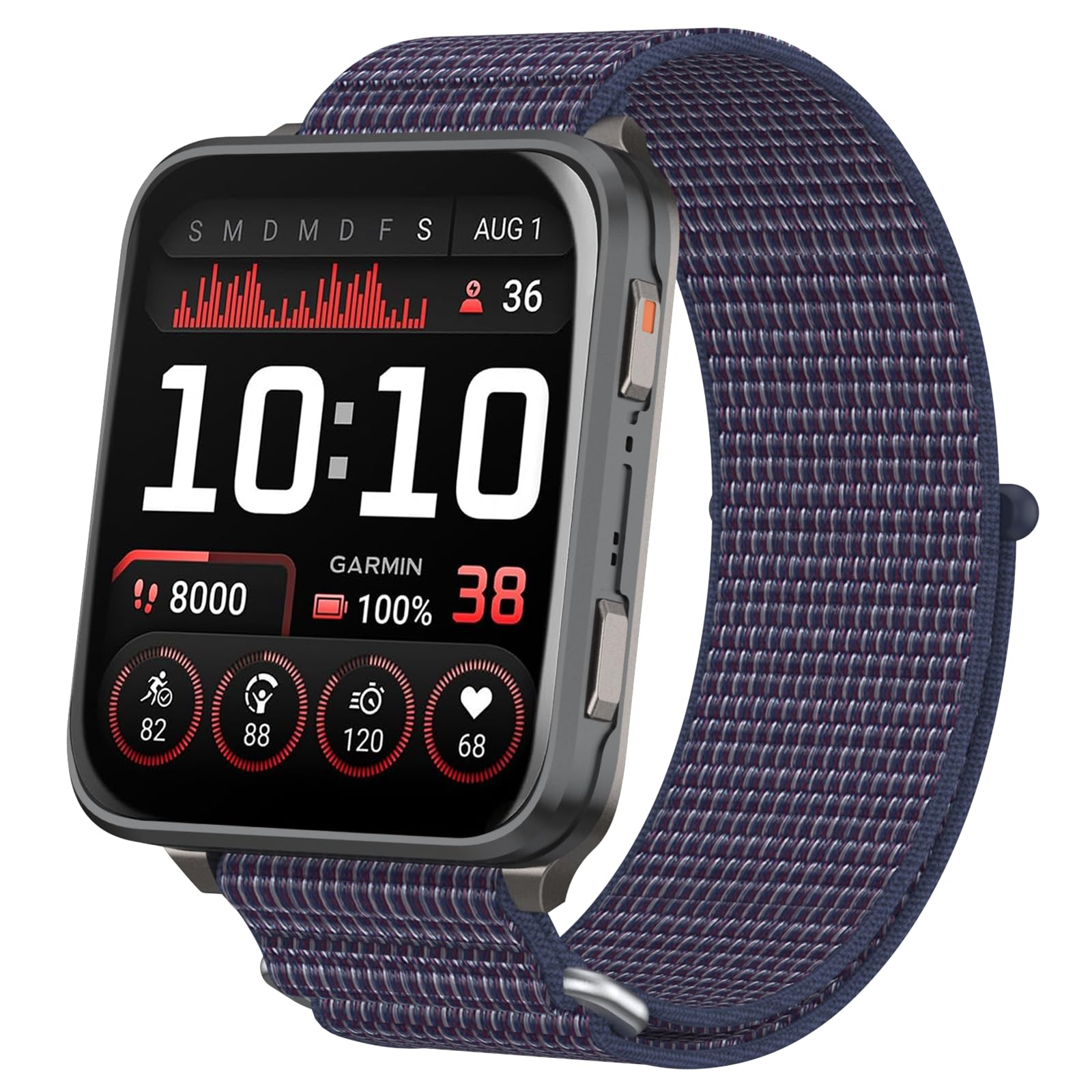 OUTPUTBT Nylon Watch Strap 24mm Compatible with Garmin Venu X1 Sport Replacement Band for Man Woman