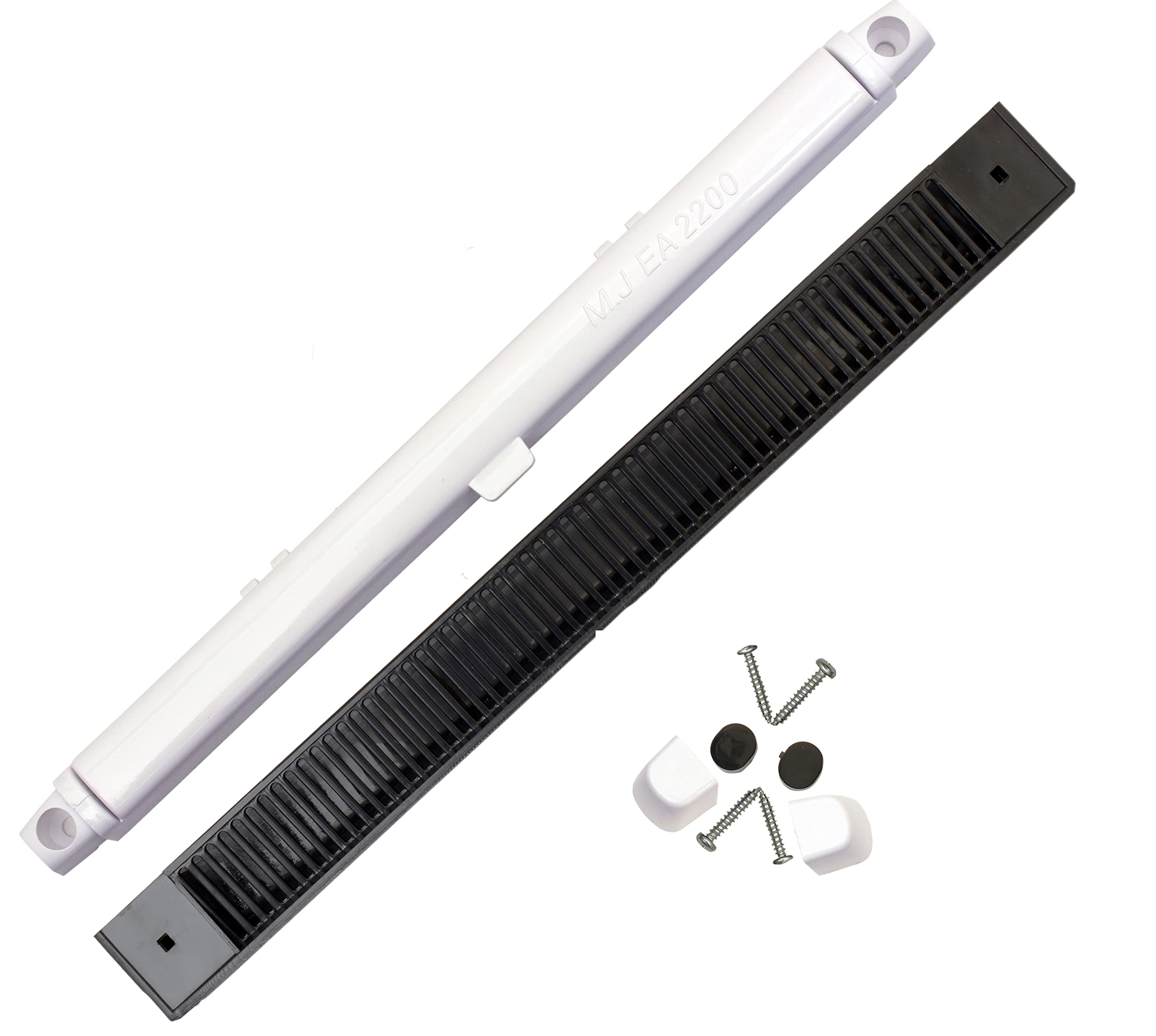 M.J 264mm EA2200 MJ2000 Trickle Slot Vent for uPVC, Timber, Vinyl and Aluminium Window Prevents Condensation, Damp & Mould by Air Ventilation Adjustable Flap (5, White Inside Black Outside)