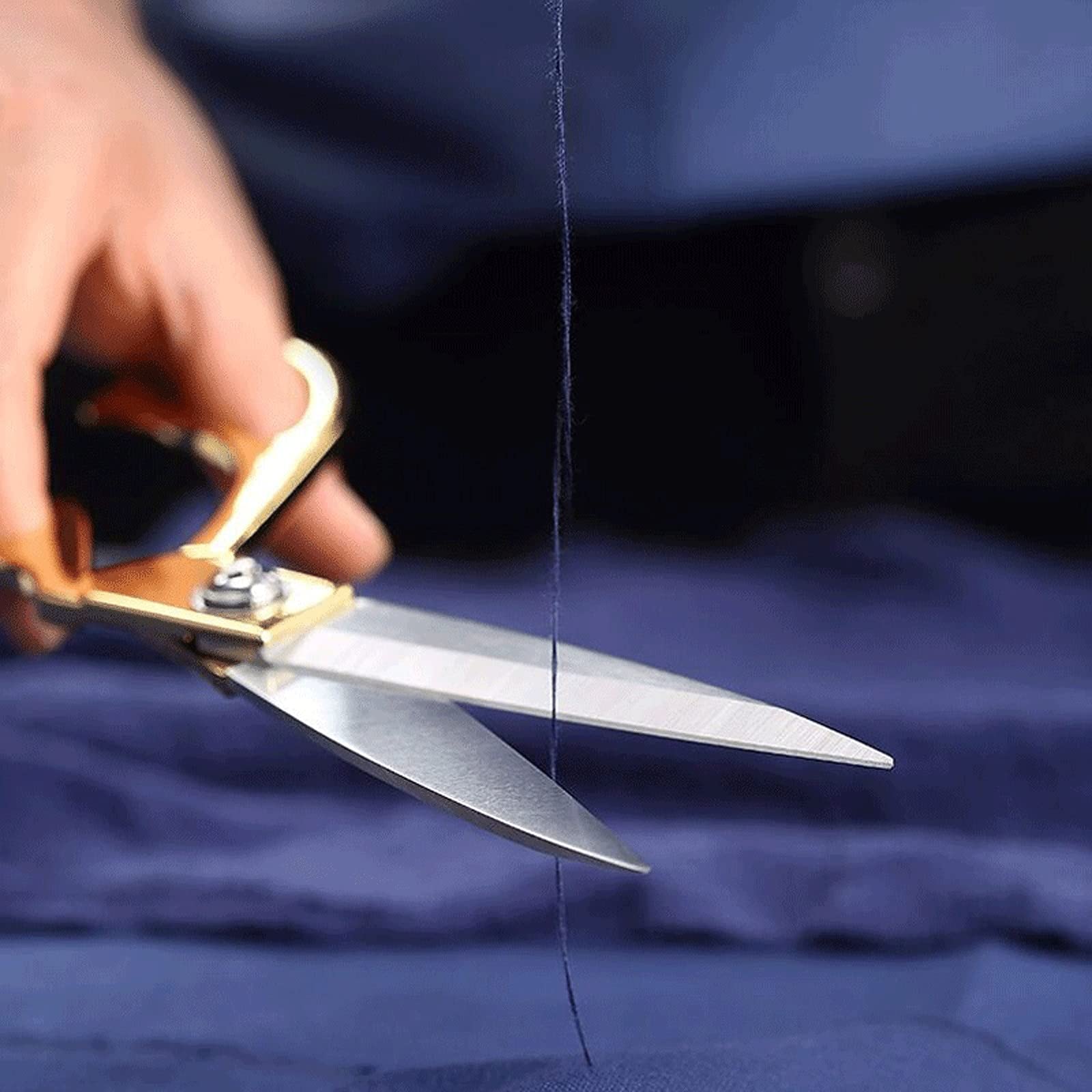 Nożyczki rzemieślnicze, Nożyczki rzemieślnicze Profesjonalne nożyce krawieckie ze stali nierdzewnej do cięcia tkanin Skóra Płótno Denim 10 cali
