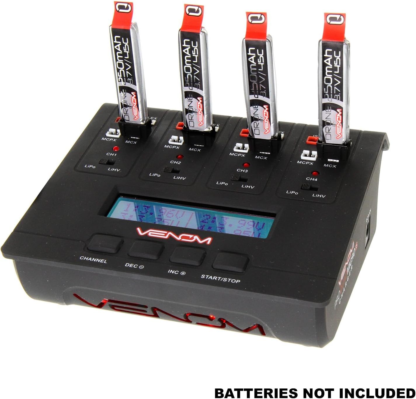 Venom Racing 0696 Pro Quad Micro 4.35Wx4 AC/DC 1A LiPo & LiHV Battery Balance Charger