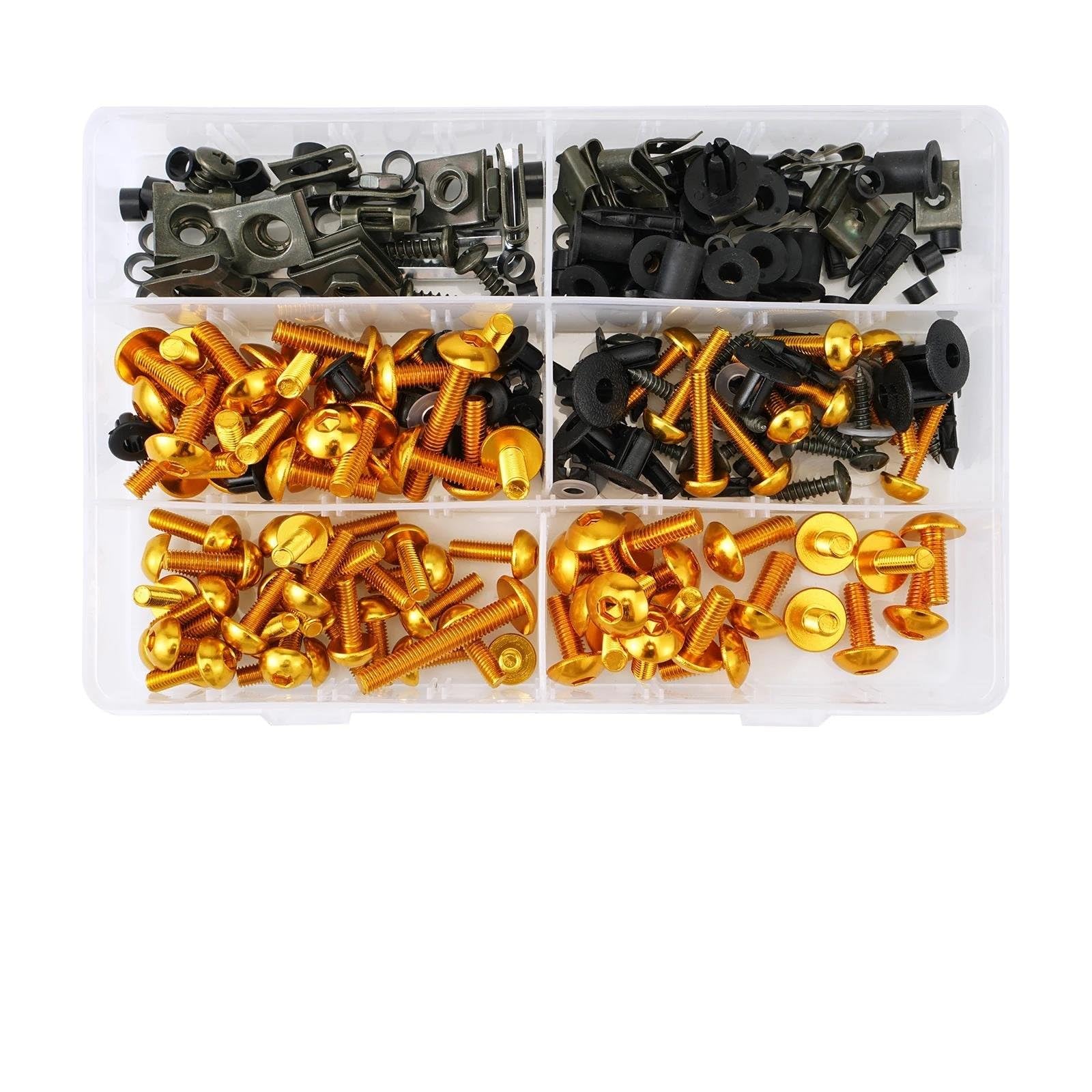 Clips fixation et vis pour carénage moto kit de rechange 253pcs contre vibrations