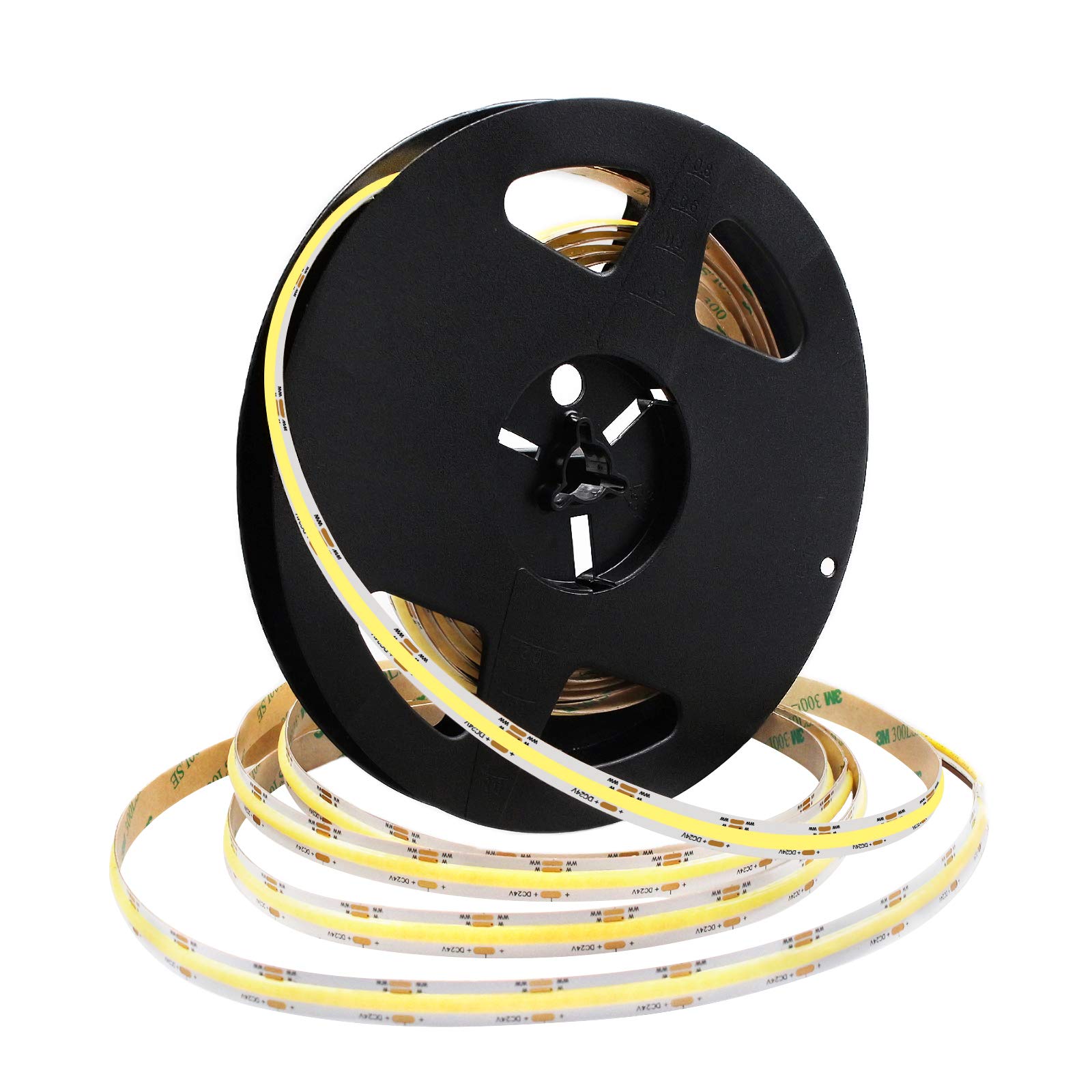 COB LED Strip Lights, CCT Tunable 2700 K+ 6000 K CRI 90 16.4ft 608 LEDs/M LED Rope Lights, DIY Strip Light Decoration Flexible for Cabinet Bedroom Kitchen Home Decor Light