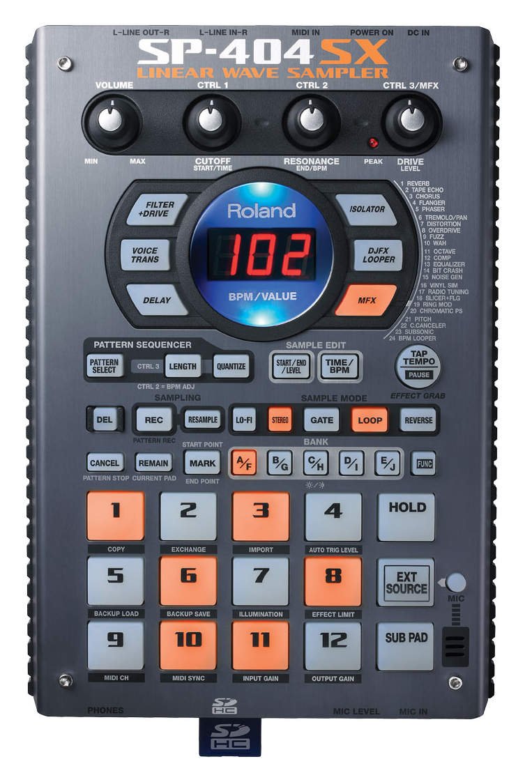 Roland SP-404SX Portable Power-Sampler w/FX (SP404SX) - DJ機材
