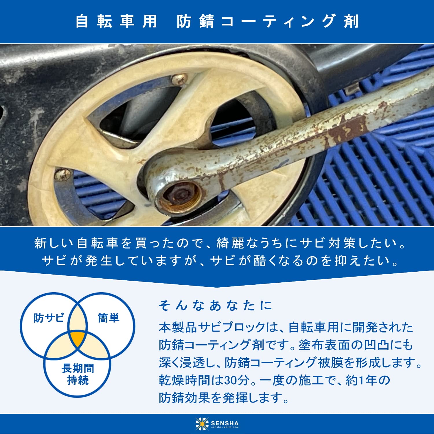 Amazon.co.jp: 洗車の王国 自転車用 防錆コーティング剤 耐久型 サビ 