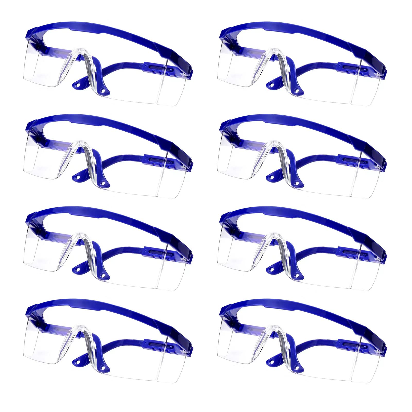 KAYLRE 8 PSC Gafas de seguridad, gafas protectoras transparentes, gafas de protección de seguridad, gafas de seguridad para niños Nerf Gun Battles, uso personal（azul）
