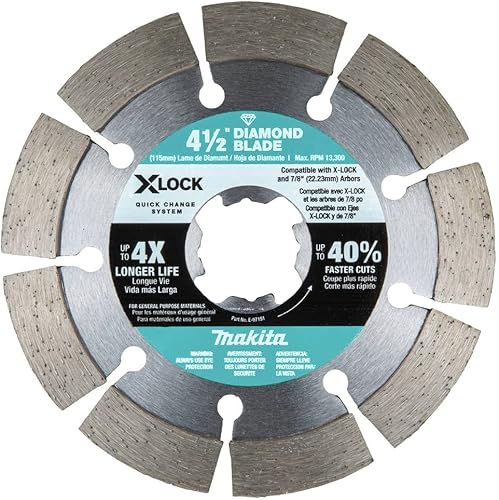 Miniatura 2 de Makita E-12647 X-Lock 4-1/2" Diamond Blade Paquete variado para corte de mampostería, 3/pc