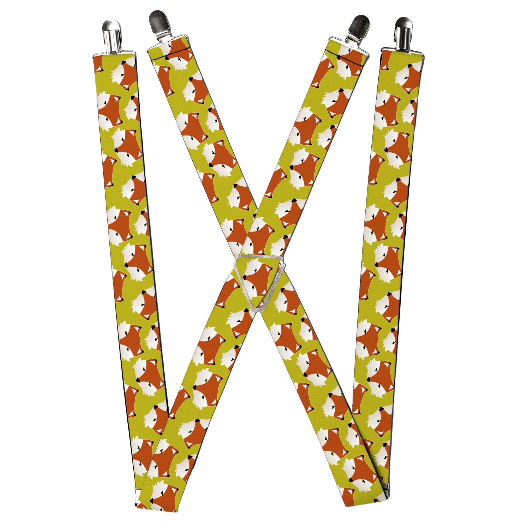 Buckle-Down Unisex Multicolor - Suspenders Suspender - Fox -Adults One Size