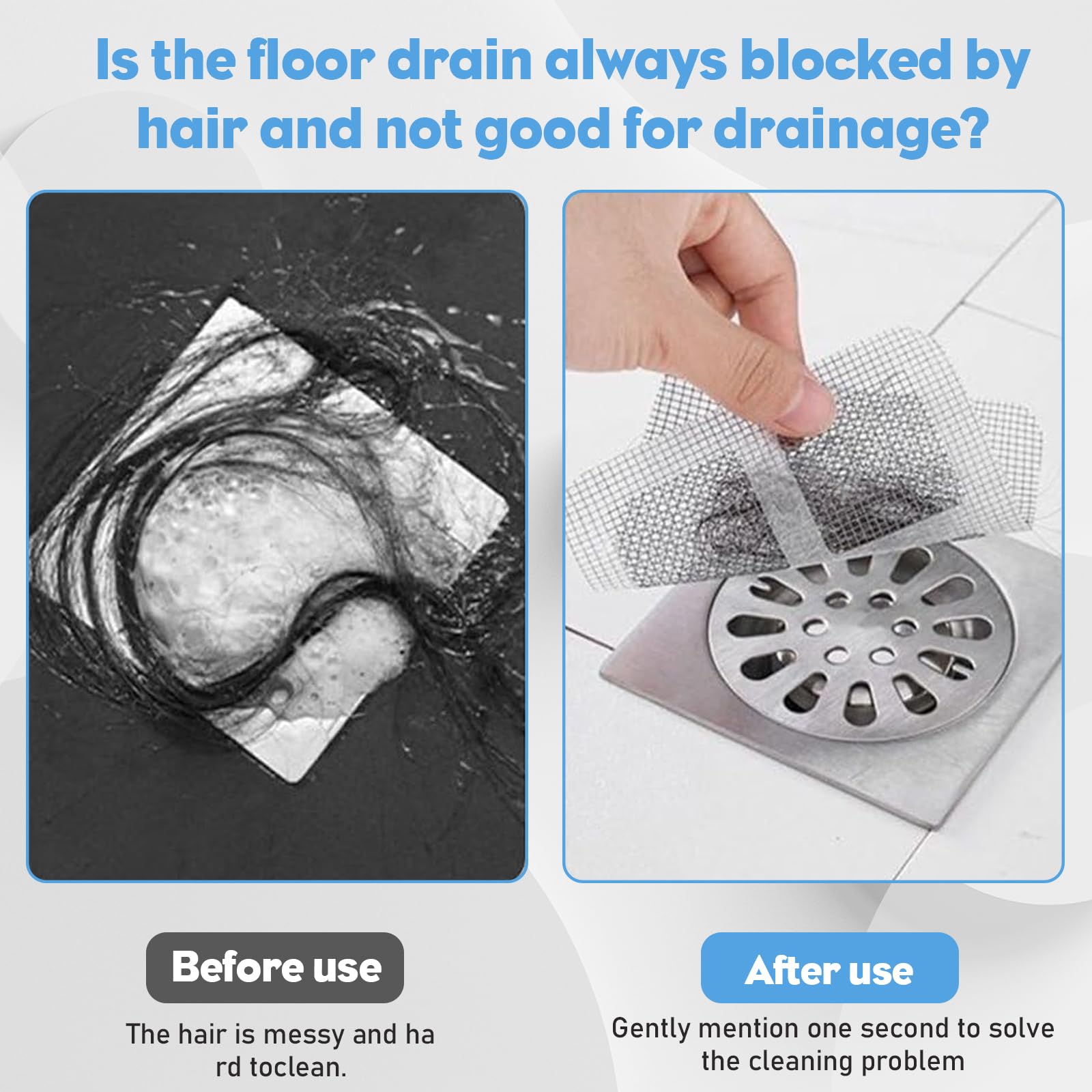 Lot De 20 Filtres Autocollants Jetables Pour Canalisations De Douche