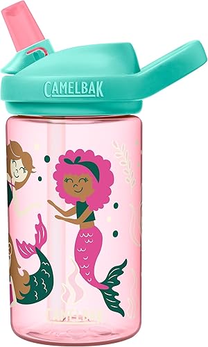 Miniatura 125 de CamelBak Eddy+ Kids Bite Valve Straw Tritan Renew Water Bottle Animales de la selva,Bandidos de aviones,Chef Dino,Mariposas de bloque