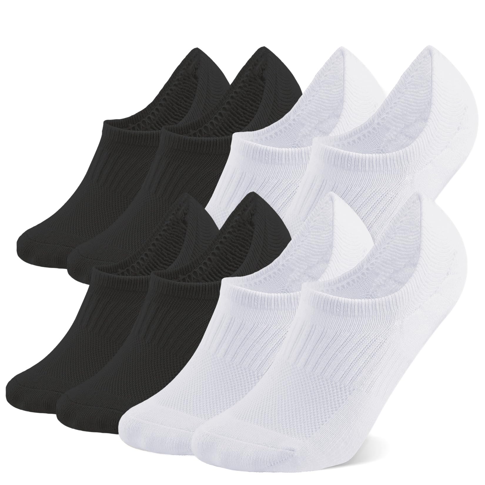 EPEIUS Thick No Show Socks for Women Athletic Ankle Socks Cushioned Running Low Cut Non Slip Footies 3/6 Pairs