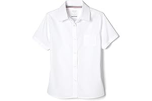 Charming Comfort: Short-Sleeved Button-Down Shirts for Girls