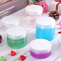 Vista 3 de SATINIOR - Paquete de 12 recipientes de plástico de 4 oz con tapas, recipientes cosméticos transparentes redondos para viajes, para artículos