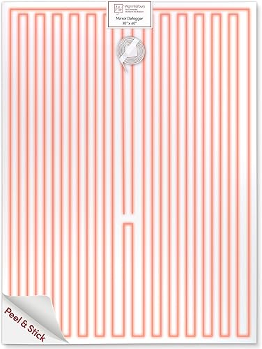 Miniatura 8 de WarmlyYours Almohadilla antivaho rectangular para espejo con parte trasera autoadhesiva montada en la pared cableada 24 x 32 pulgadas 120 V