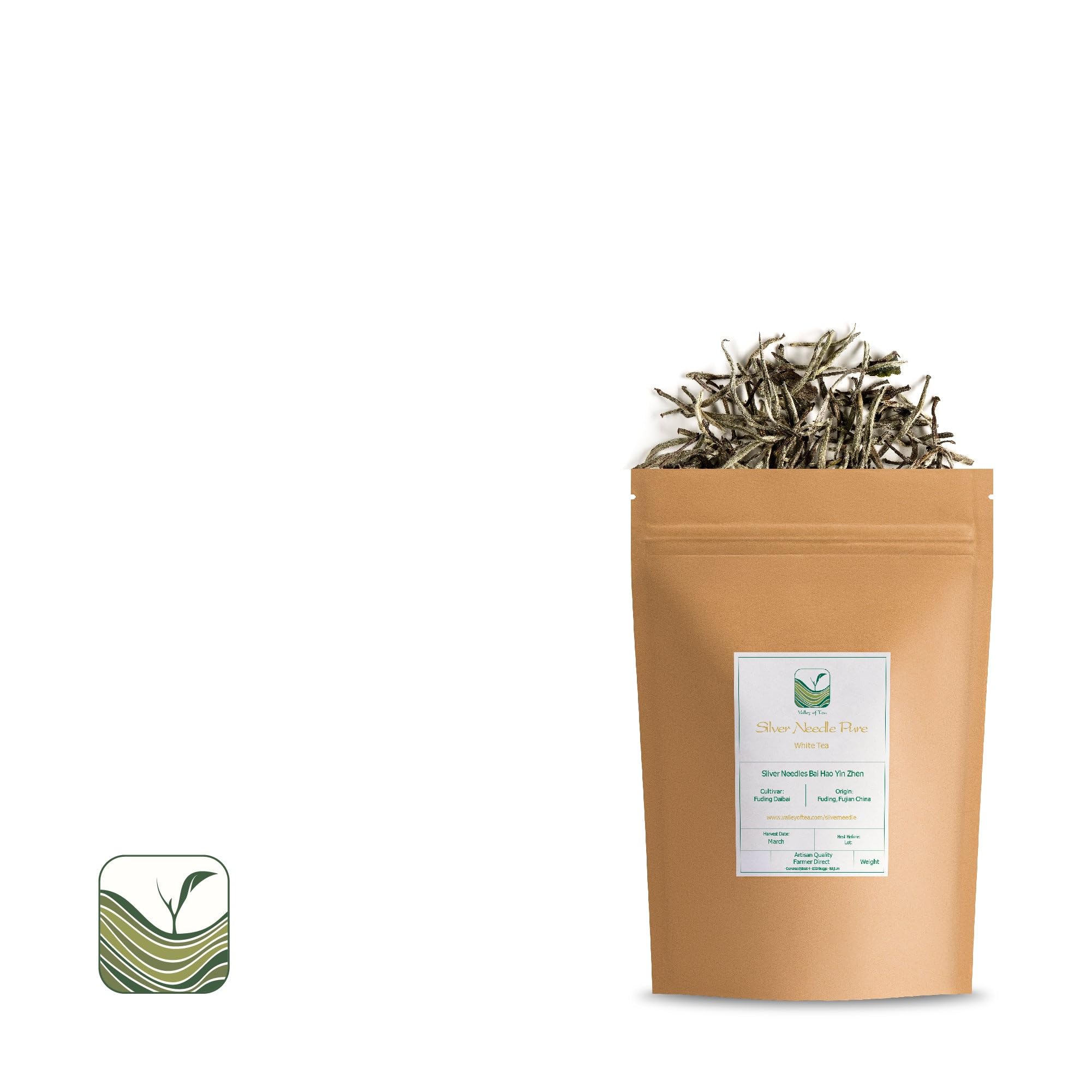 Baihao Yinzhen Thé Blanc Chine - Aiguilles D'argent Thé Chinoise - Silver Needle - Bai Hao Yin Zhen 15g | aux arômes délicats de miel et de fleurs pour une dégustation raffinée