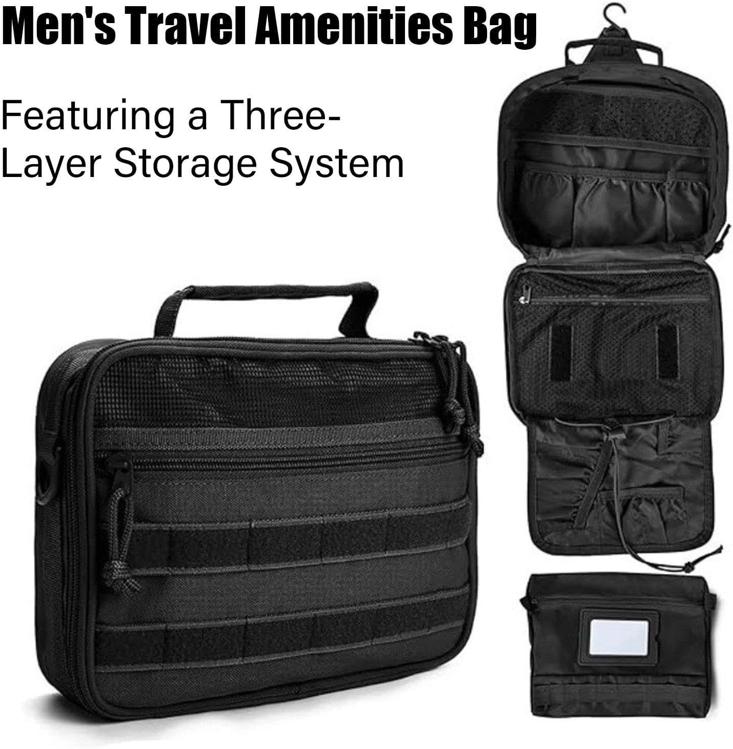 Toiletry Bag for Men - Hangable Waterproof Travel Toiletry Bag with image 5