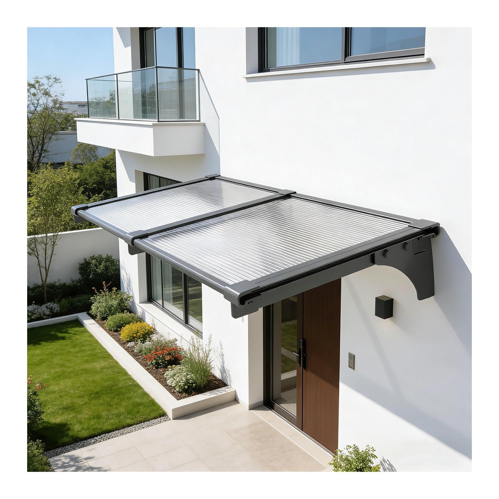 Auvent de fenêtre pour entrée balcon et terrasse marquise de porche