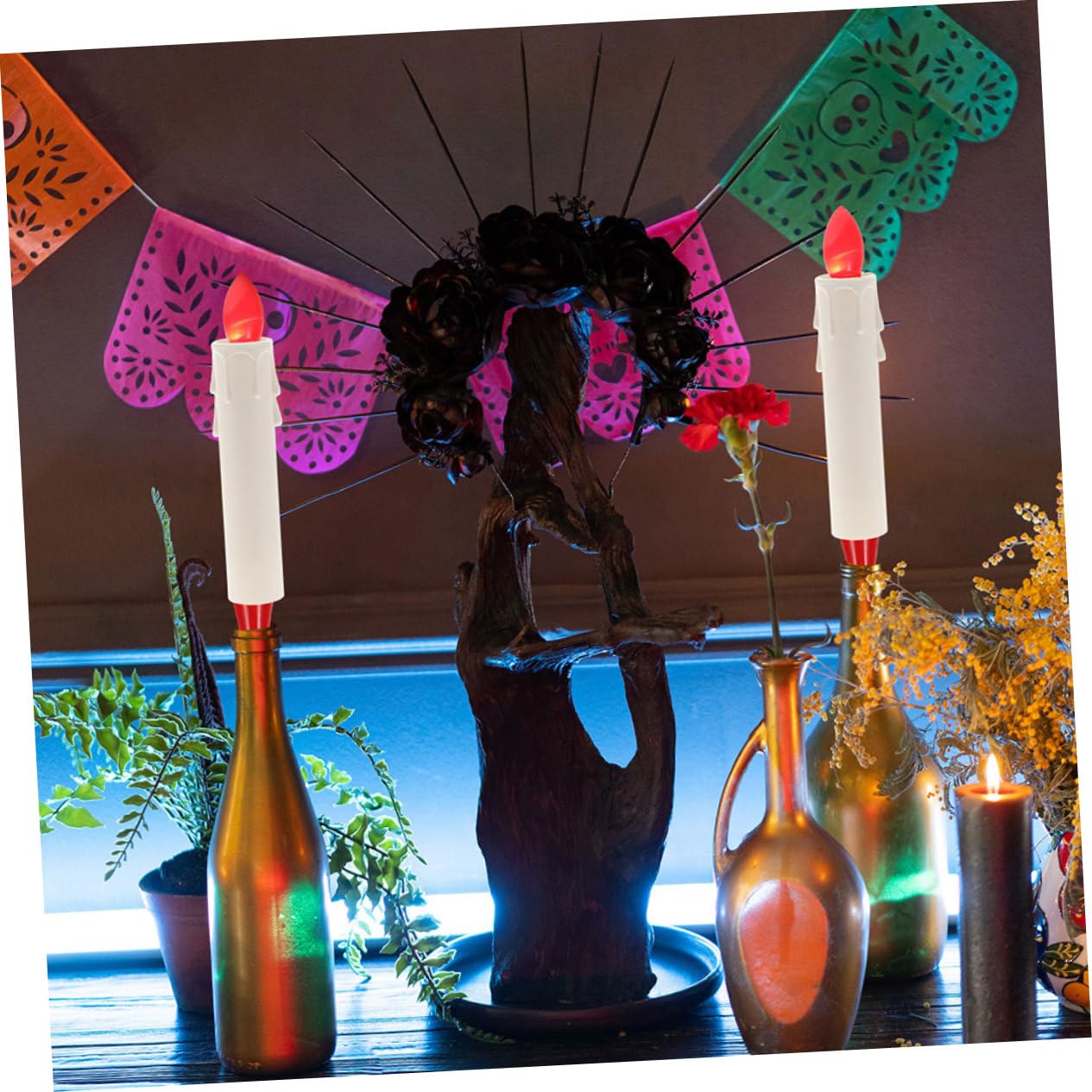 VALICLUD 15 pezzi Manicotti in plastica per candele lampadario tubi cilindrici eleganti antigoccia tappi per la decorazione della casa hotel e matrimoni