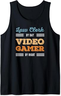 Law Clerk Video Gamer 1980s Game Fan Retro Gaming 8-bit Tank Top