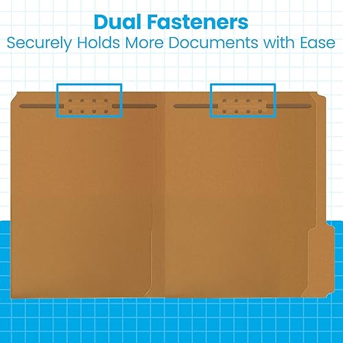 Miniatura 3 de Pendaflex Carpetas de archivos Fastener - Sujetadores de carpetas de archivos de 2 puntas para almacenamiento seguro de papel - Carpetas Manila con