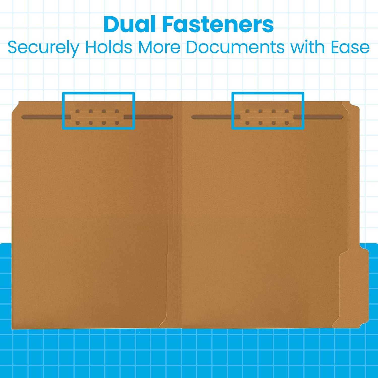 Pendaflex Fastener Schnellhefter – 2 Zinken-Schnellverschlüsse für sichere Papieraufbewahrung – Manila-Ordner mit 1/3 Zuschnitt-Tabs – ideal für Büro, Zuhause und Schule – Braun – 50 Ordner (1 Stück)