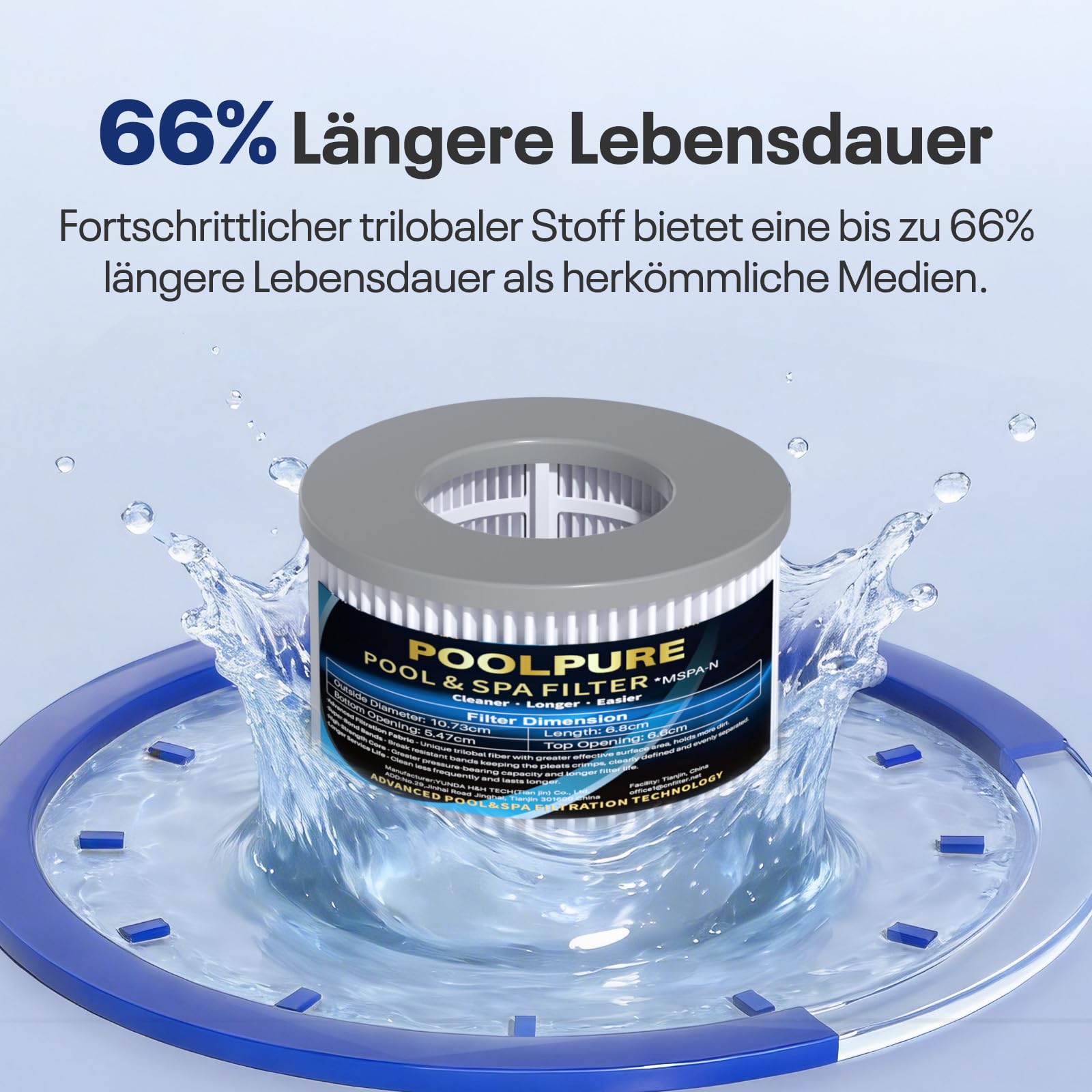 POOLPURE (12er Set) Ersatzfilter kompatibel mit MSpa FD2089
