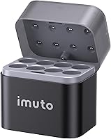 Vista 9 de imuto Baterías recargables AA y AAA con cargador, paquete de 6 baterías AA de 3600 mWh y paquete de 4 baterías AAA de iones de litio de 1300 mWh
