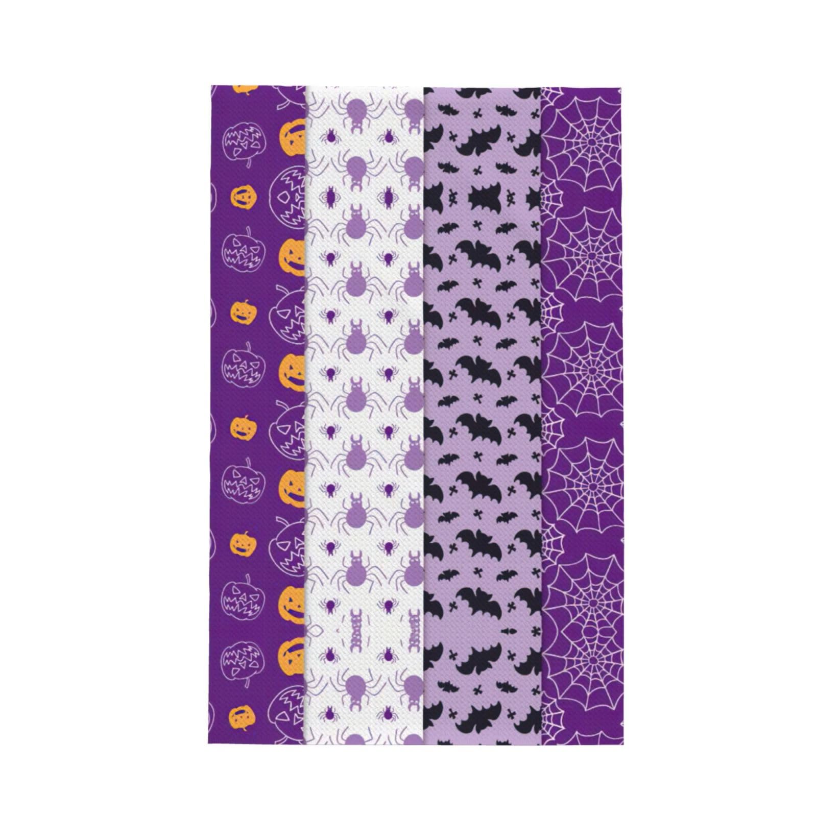 Xxahnbm Black Happy Halloween Print Waffle Kitchen Towel,Absorbent Hand Towel