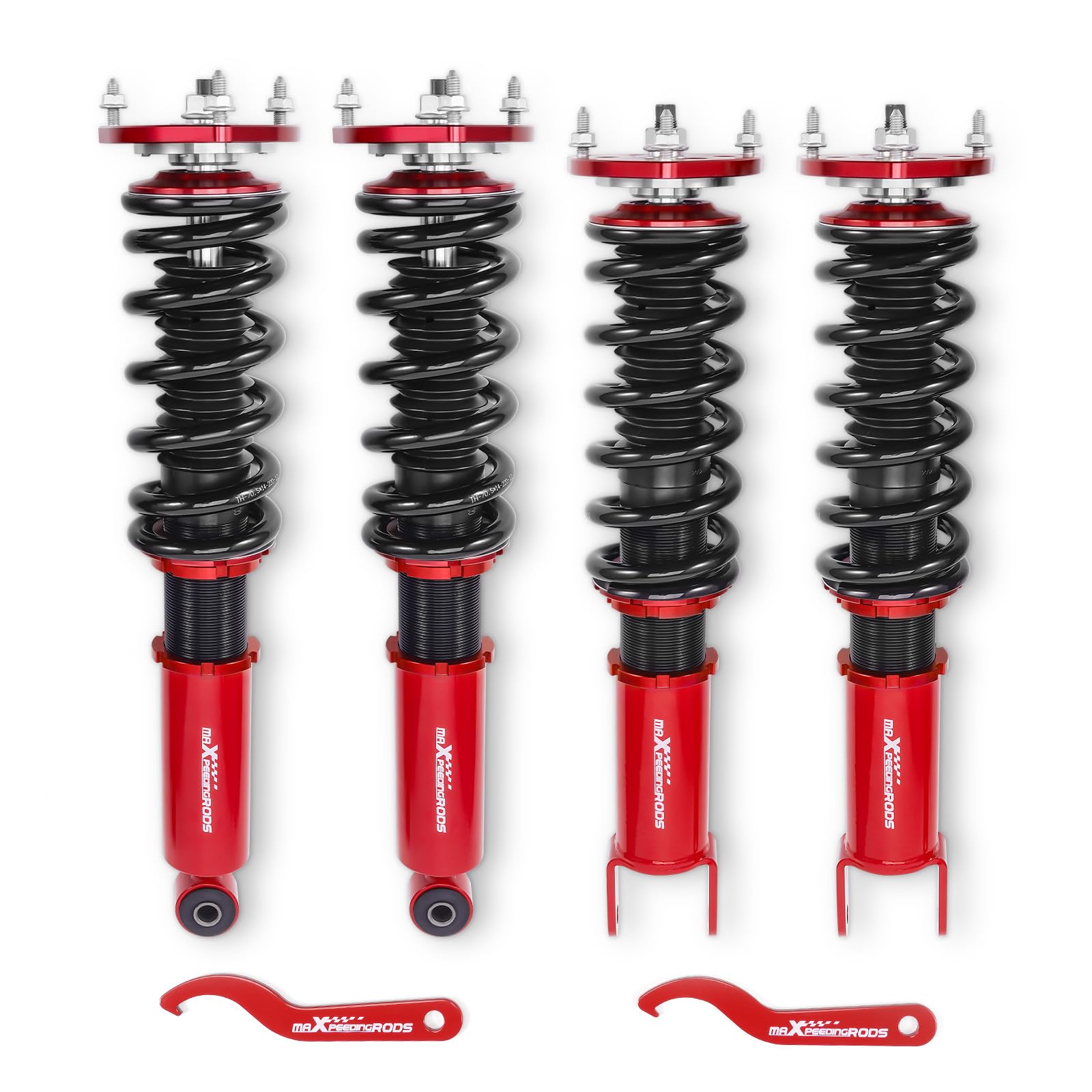 maXpeedingrods Coilovers for Infiniti Q50 V37 2014-2023 RWD, Height Adjustable Coilovers Suspension Kit, Preset Damping Shock Absorber Struts, Lowering Kit Red