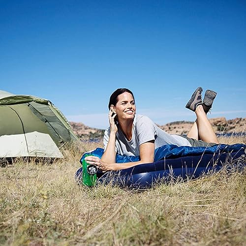 Miniatura 3 de Bestway Cama de aire Flocked Queen sin bomba de inflado, 80 x 60 x 8.5 pulgadas, azul