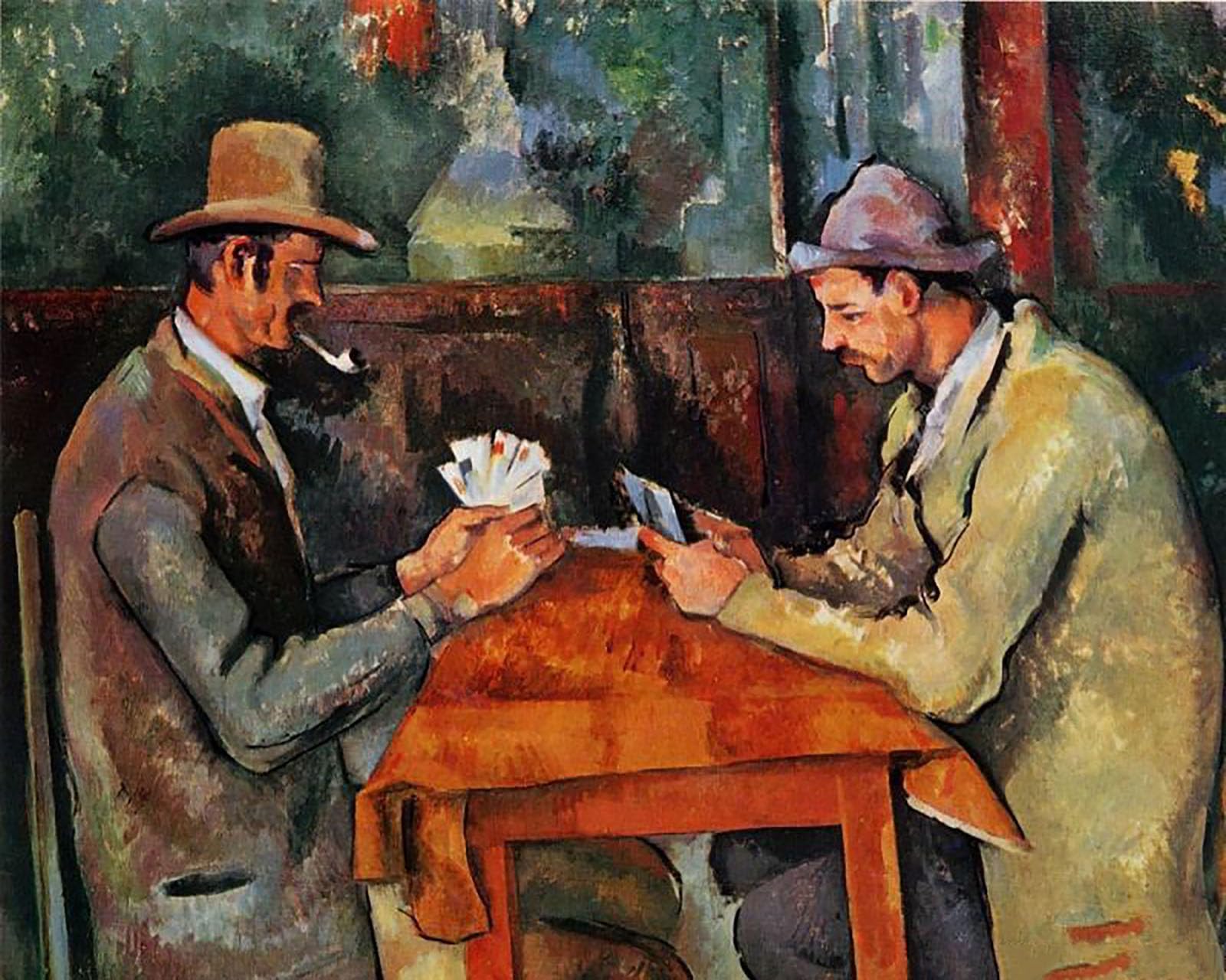 ZHXXFD Paint By Numbers for Adults Kids Beginners Landscape Famous Paintings with Frame 40X50CM The Card Players - Paul Cézanne,A30